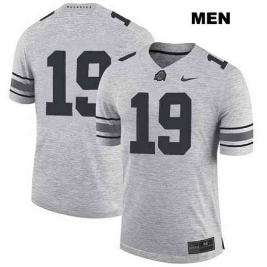 Chris Olave Ohio State Buckeyes Stitched Authentic Nike Mens  19 Gray College Football Jersey Without Name Jersey